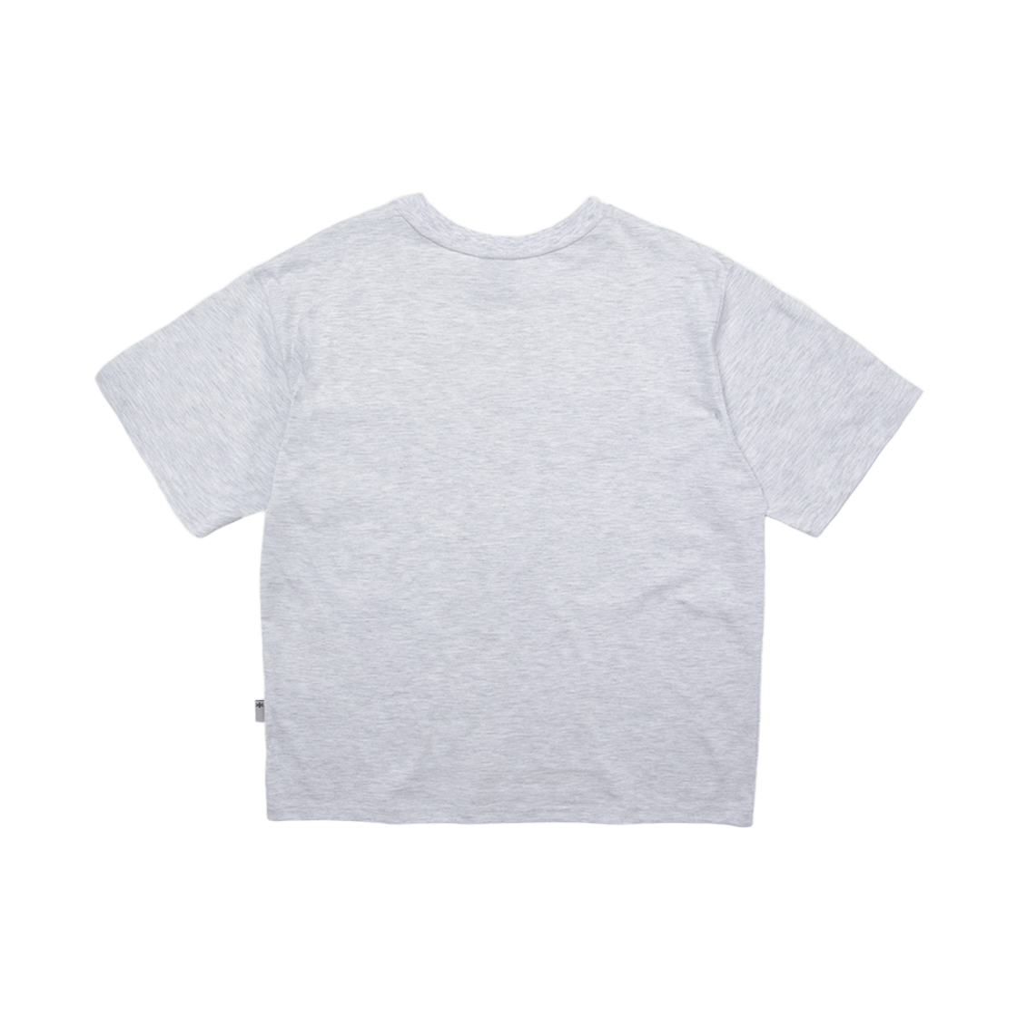 리오므 체크 아플리케 반팔티 화이트 멜란지(Riomeu Check Applique Short Sleeve T-shirt White Melange) - 2