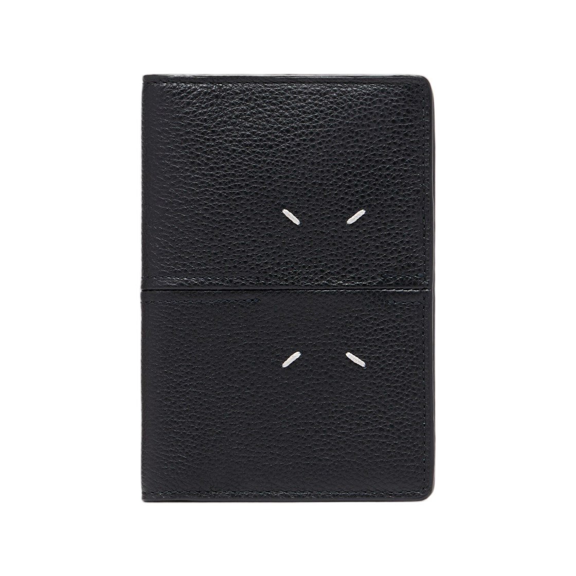 SA2VL0030P7268H8419 Maison Margiela Leather Passport Holder Black