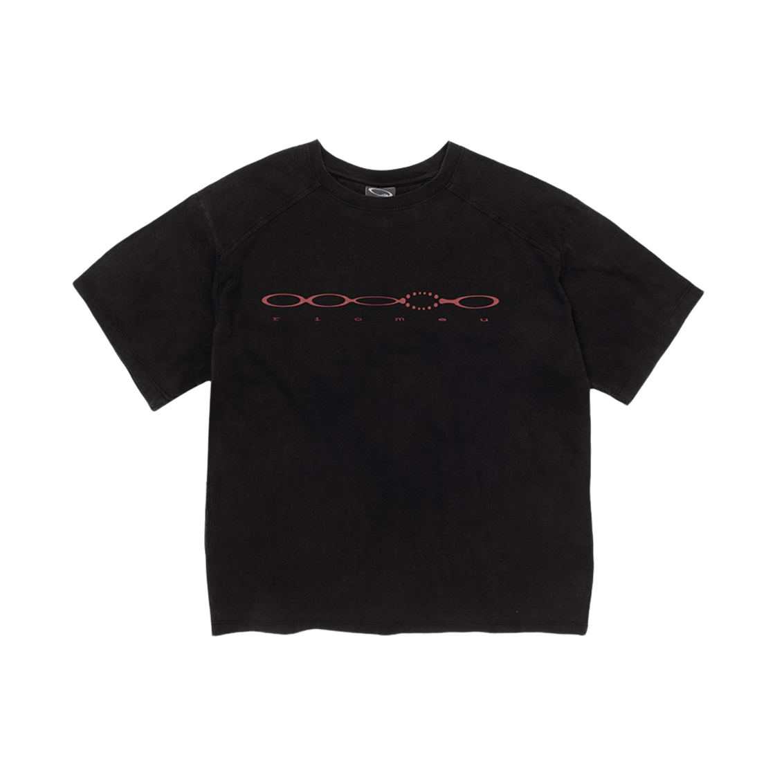 리오므 더블 절개 워시드 반팔티 블랙(Riomeu Double Cut Washed Short Sleeve T-shirt Black)