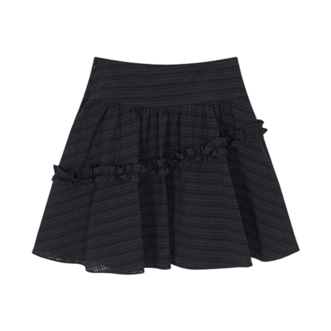 (W) 애즈온 베리 프릴 스커트 차콜((W) Ason Berry Frill Skirt Charcoal) - 2