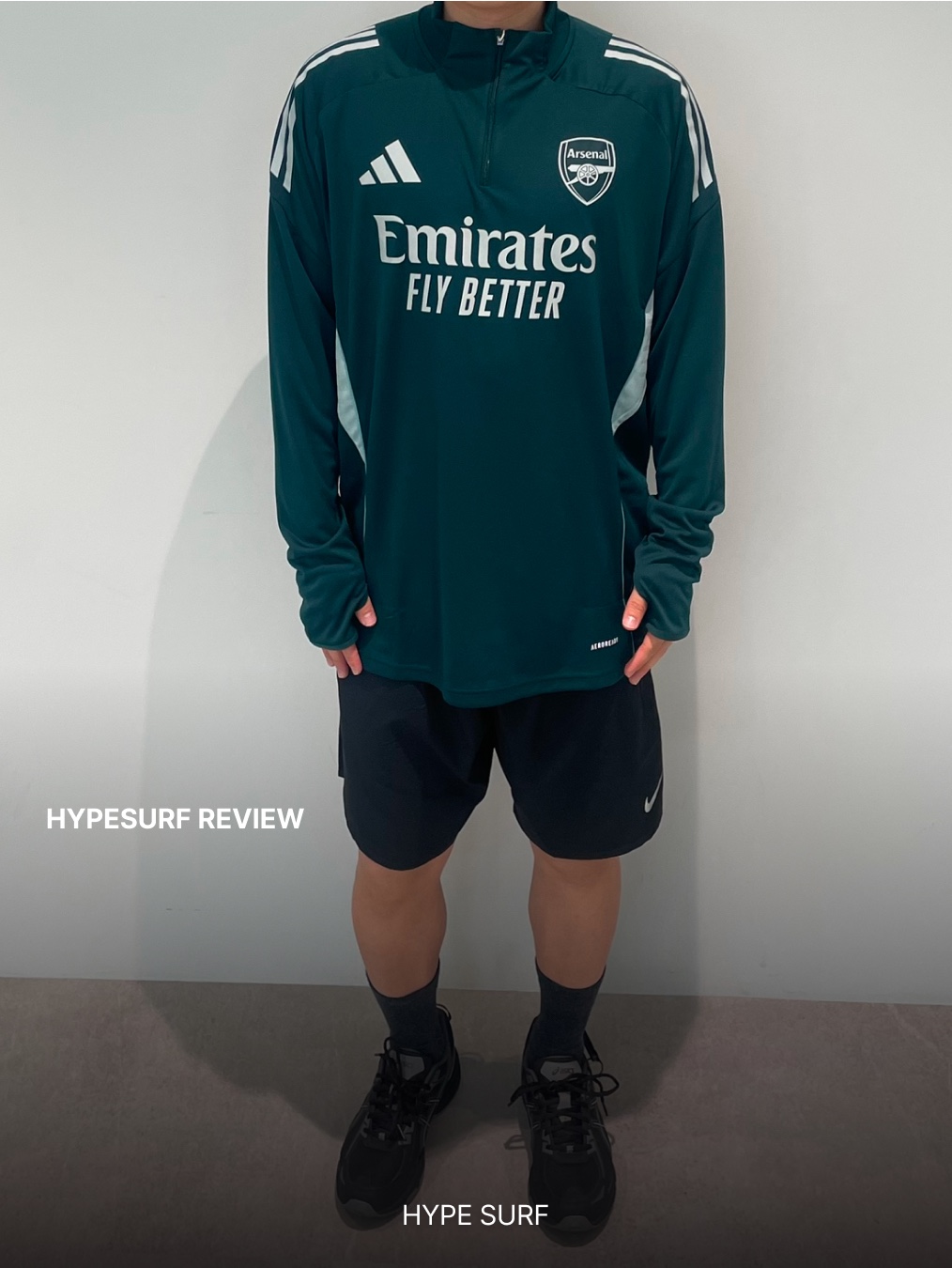 Adidas Arsenal Tiro 25 Competition Training Top Aurora Ivy - KR Sizing (Non Marking Ver.) 착용 스타일 - 2