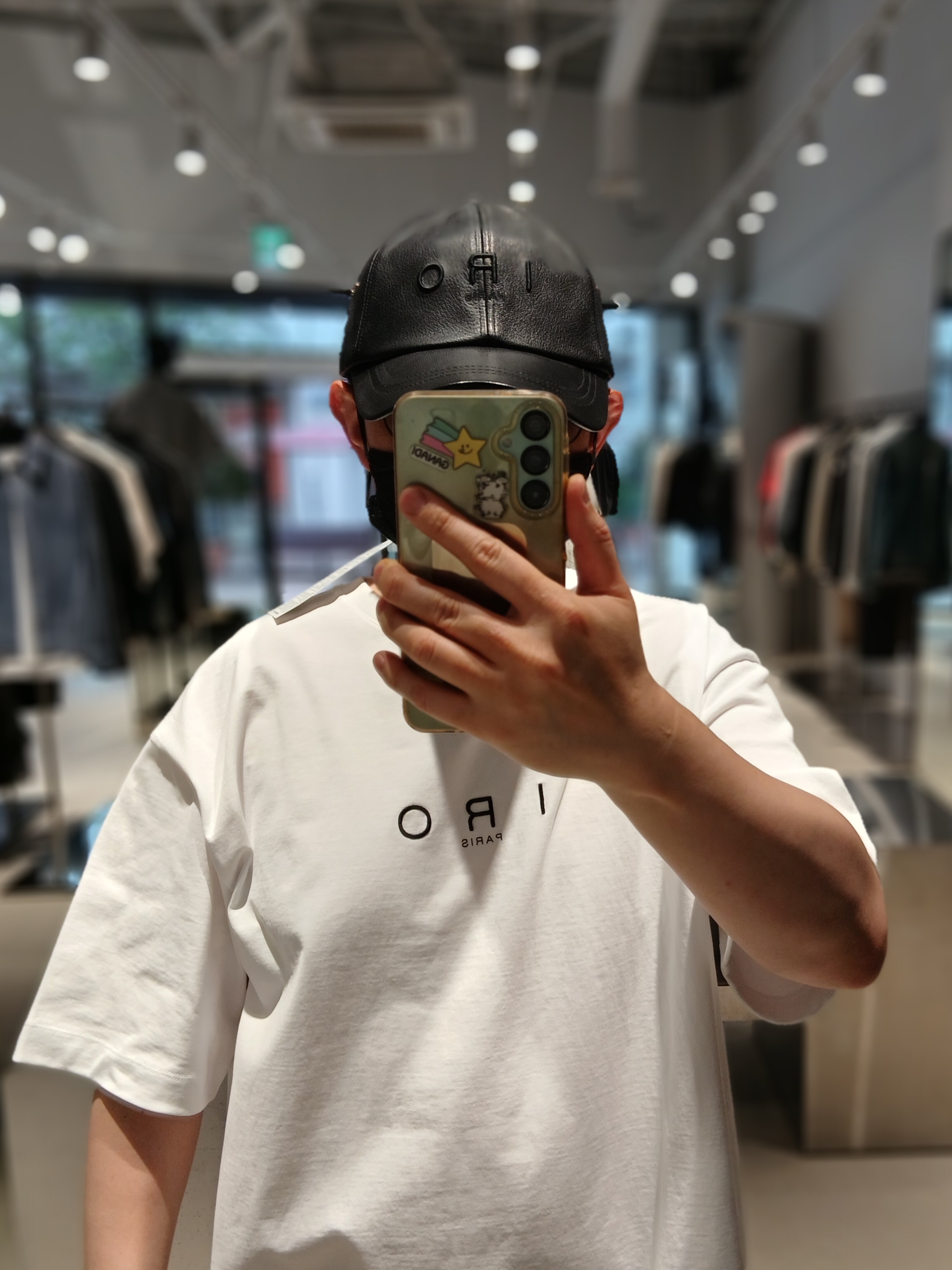 Iro Basic Logo Cotton Ball Cap Pink, IRO Sable Pigment Logo T-Shirt White 착용 스타일 - 4