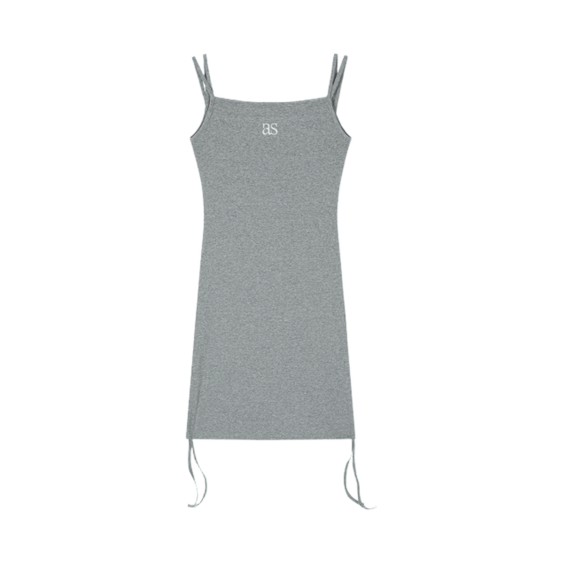 (W) 애즈온 레이어 셔링 드레스 그레이((W) Ason Layer Shirring Dress Gray)