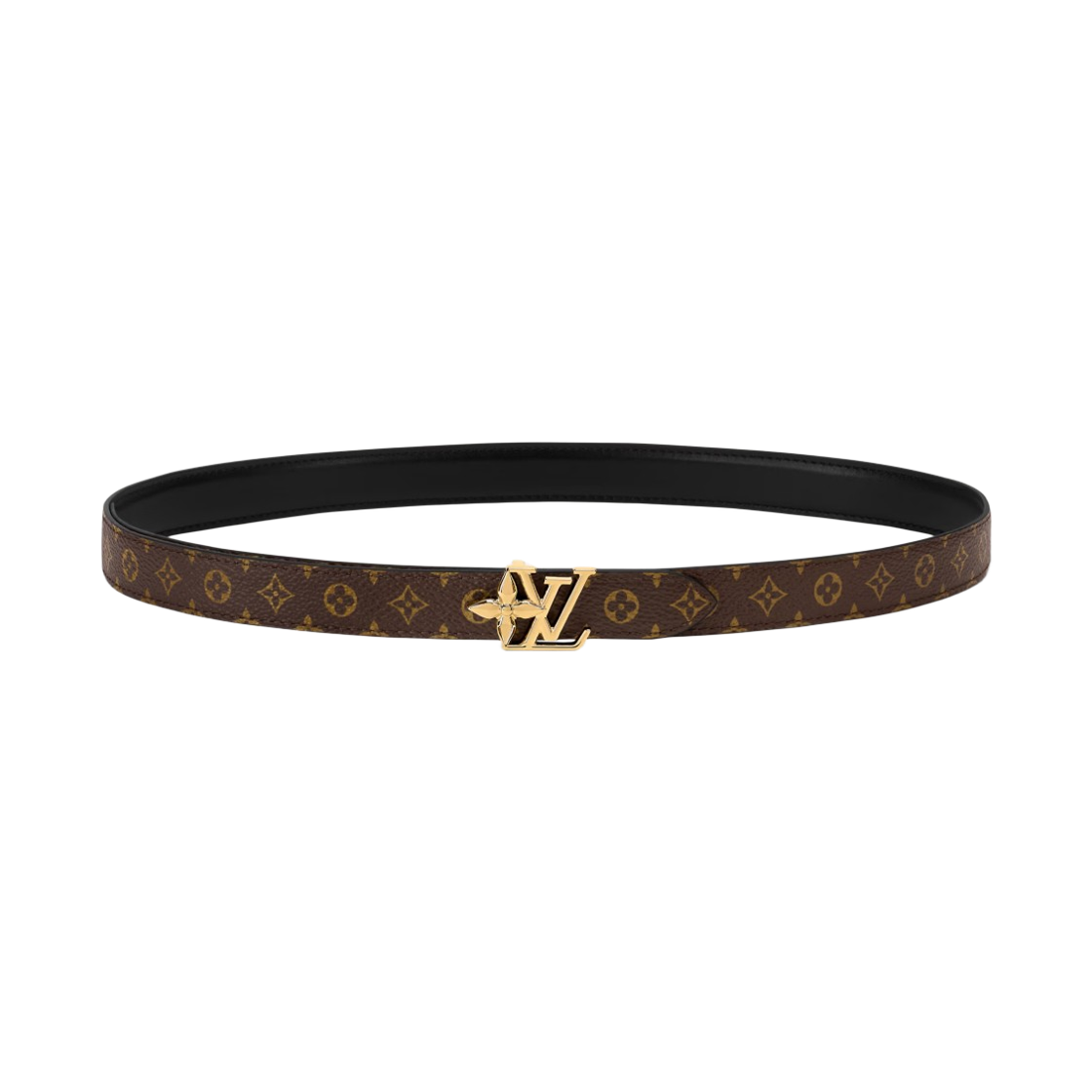 (W) 루이비통 LV 블룸 20Mm 리버서블 벨트 블랙((W) Louis Vuitton LV Bloom 20mm Reversible Belt Black) - 2