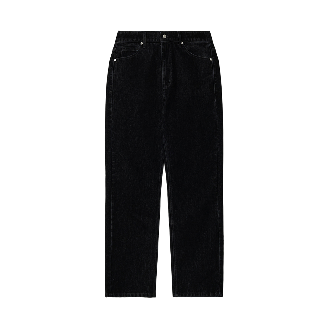 플로즈룸 벨벳 블랙 스트레이트 데님 팬츠(Flawsroom Velvet Black Straight Denim Pants) - 1