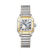 Cartier Santos de Watch 34.5mm Small Automatic Yellow Gold Steel Metal Bracelet