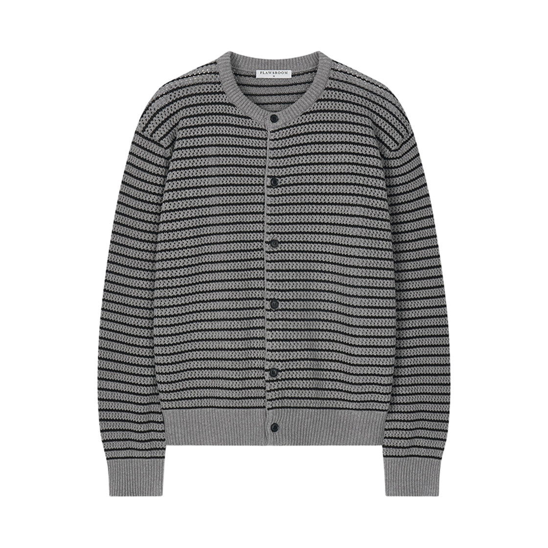 FL2623 Flawsroom Aftersun Stripe Cardigan Grey