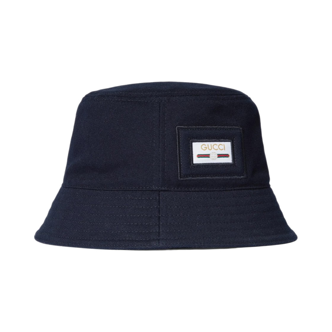 817447-4HBDP-4468 Gucci Cotton Crochet Bucket Hat Dark Blue