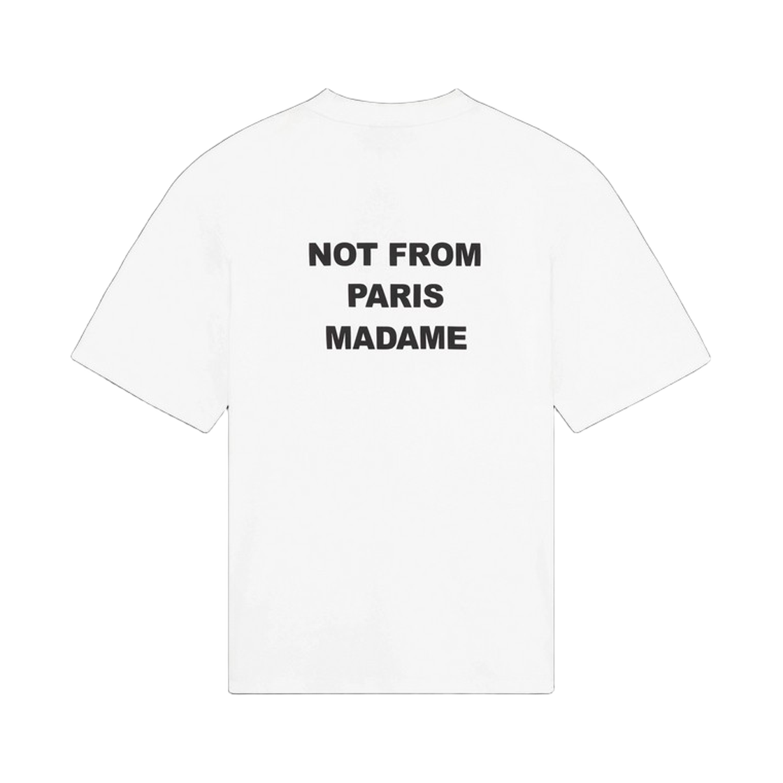 드롤 드 무슈 낫 프롬 파리 마담 코튼 티셔츠 옵틱 화이트(Drole de Monsieur Not From Paris Madame Cotton T-Shirt Optic White) - 2