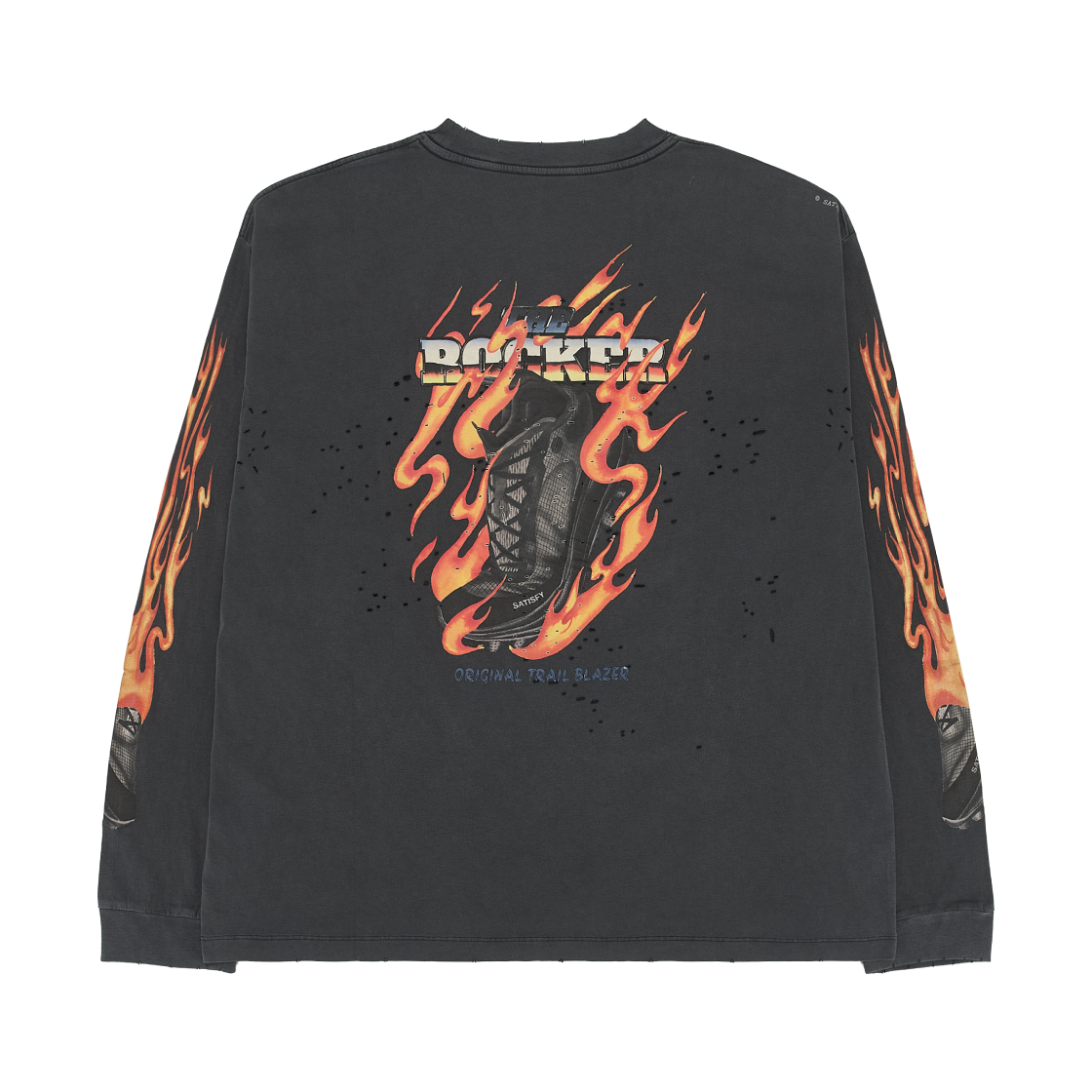 새티스파이 모스테크 롱 티셔츠 에이지드 블랙(Satisfy Mothtech Long T-Shirt Aged Black)