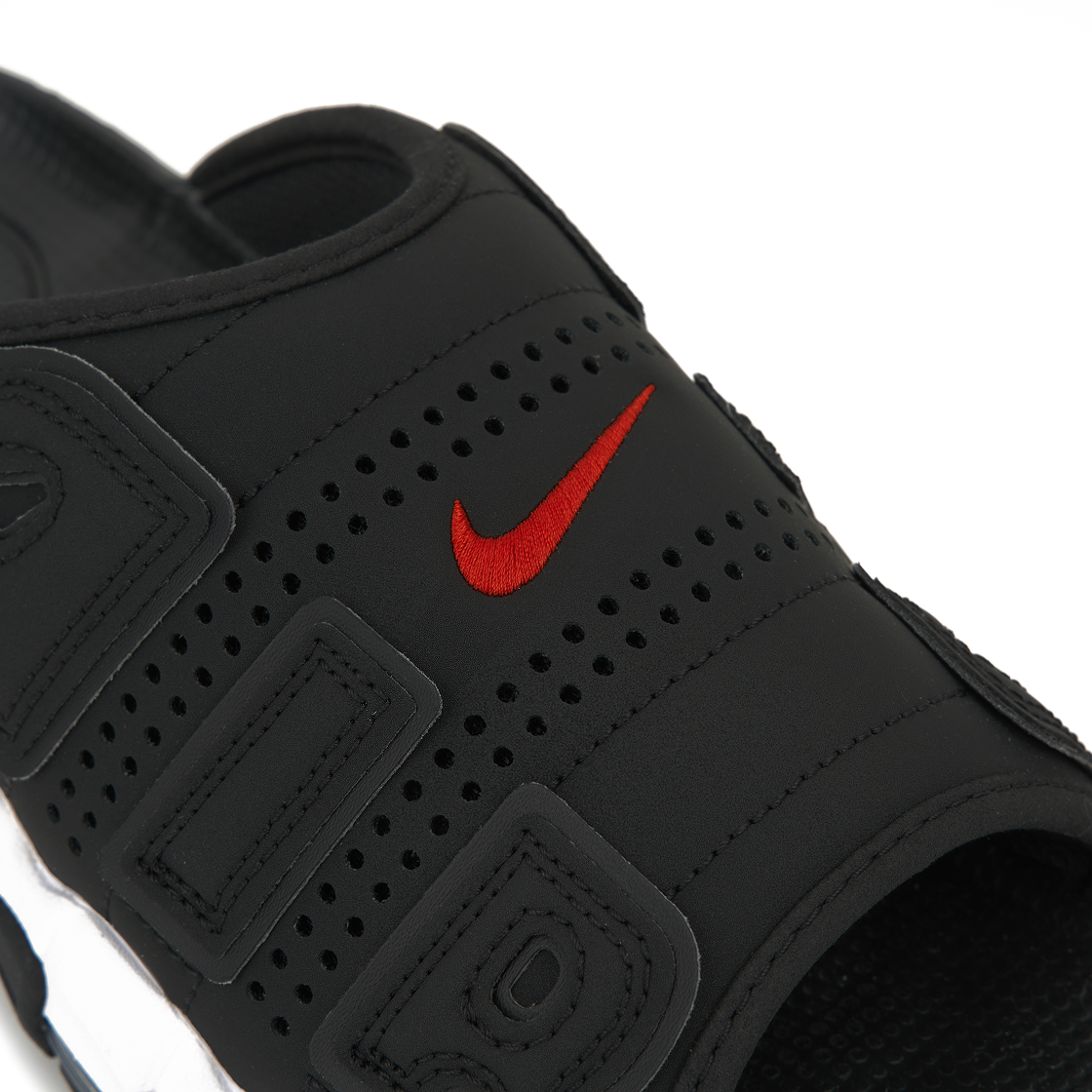 나이키 에어 모어 업템포 슬라이드 블랙 화이트(Nike Air More Uptempo Slide Black White) - 7