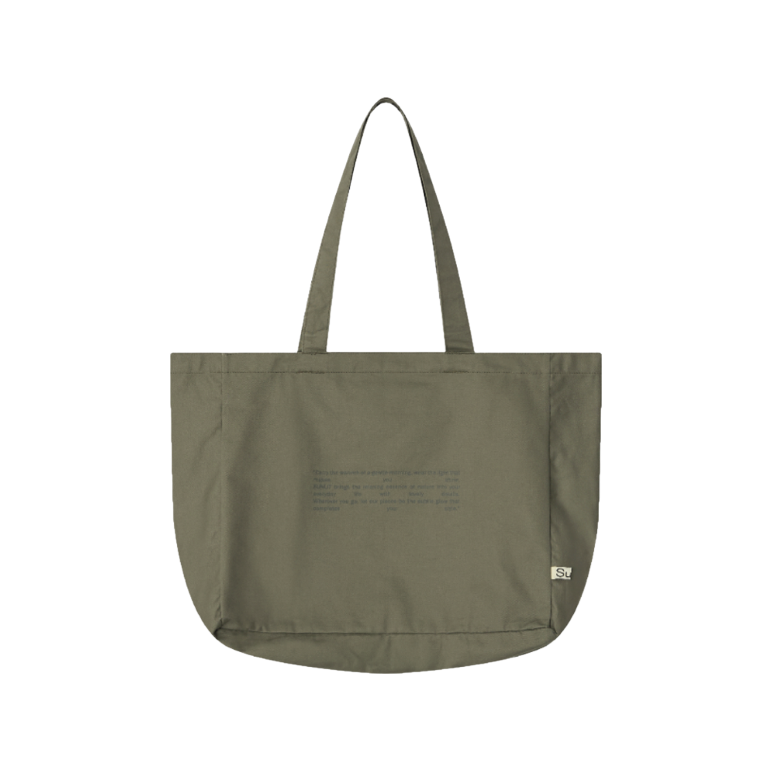 썬릿 레터링 에코백 카키(SUNLIT Lettering Eco Bag Khaki)