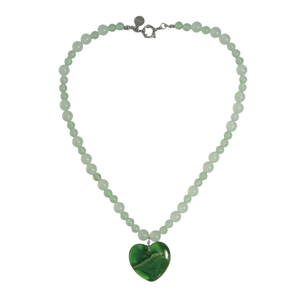오브제213 2nd 버블 앤 하트 원석 목걸이(OBJET213 2nd Bubble & Heart Necklace (2 colors)) - 2