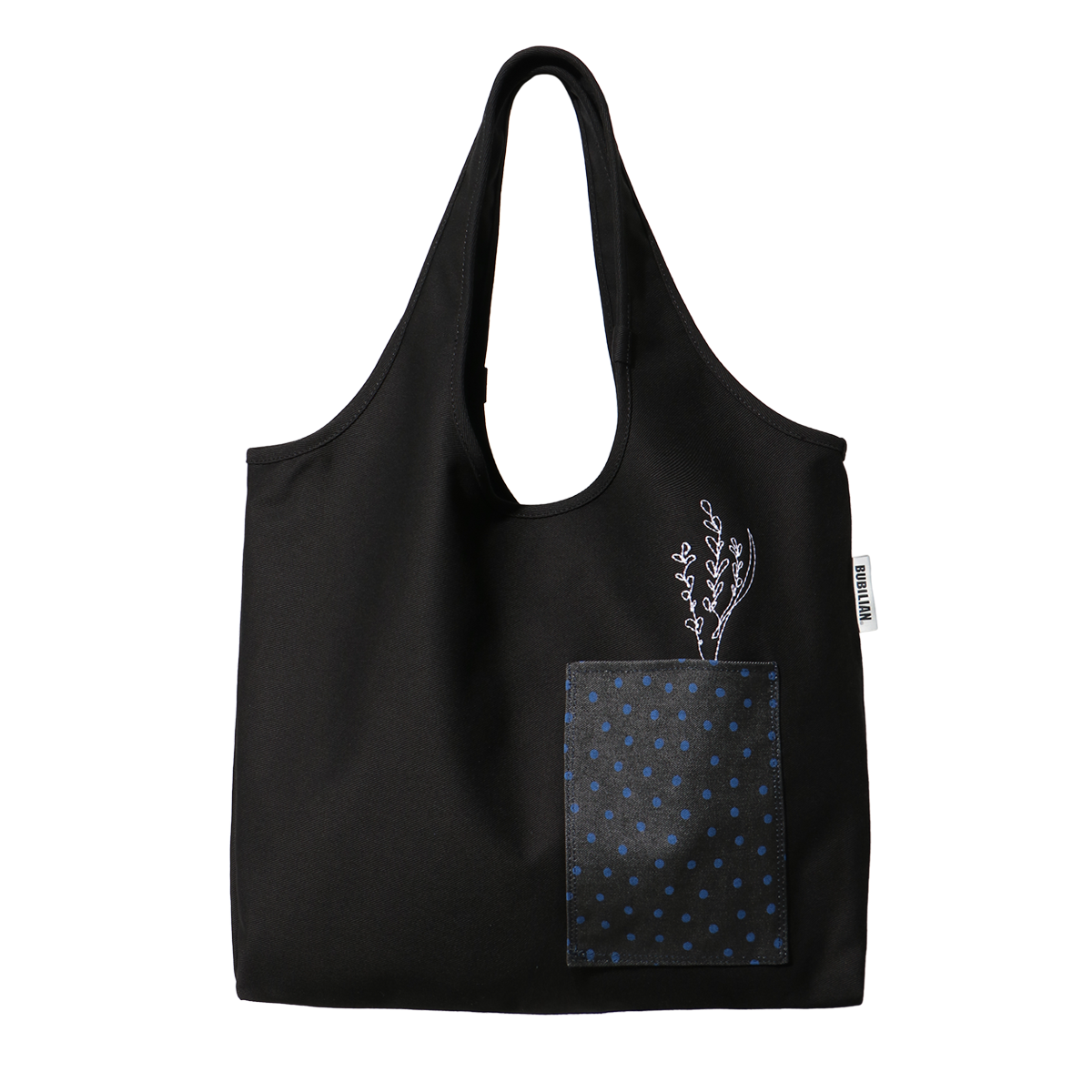 버빌리안 플로라 숄더백 도트 블랙(Bubilian Flora Shoulder bag Tote Black)