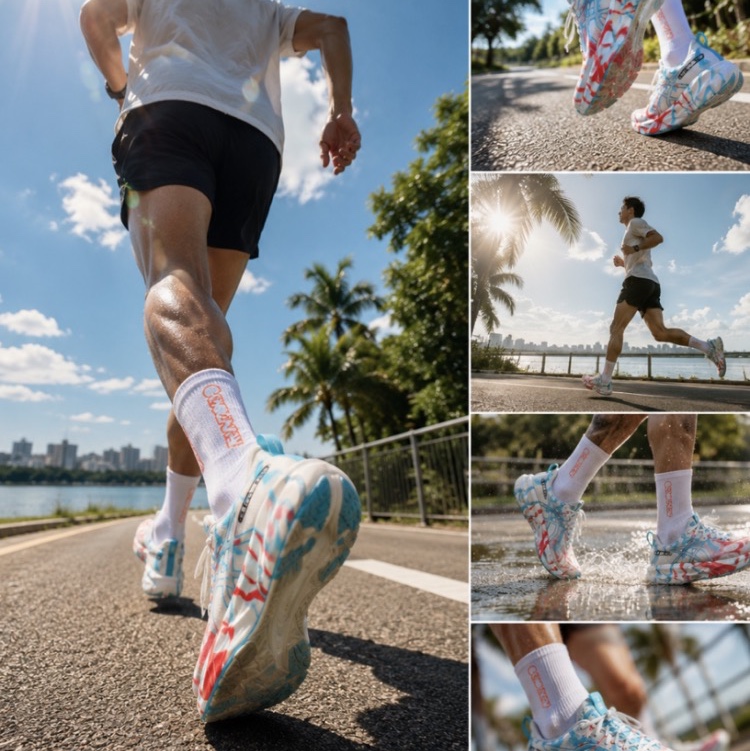 Asics Novablast 5 Tokyo White Aquarium 착용 스타일