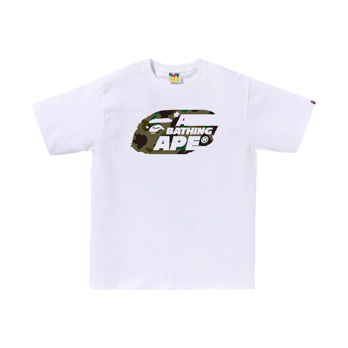 - BAPE 1st Camo Moving Ape Head T-Shirt White