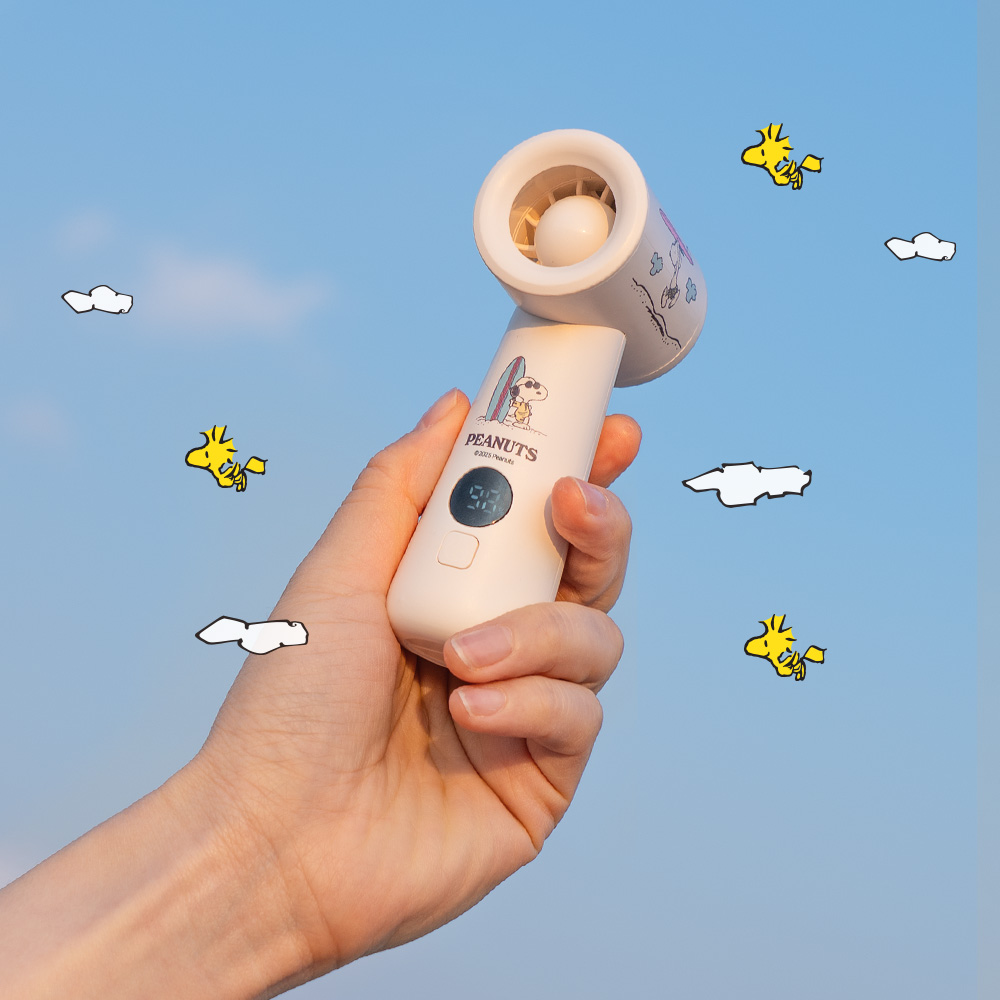 로이체 피너츠 스누피 100단 조절 듀얼 날개 BLDC 고속 휴대용 핸디 선풍기(Royche Peanuts Snoopy 100-Speed Dual Blade BLDC High-Speed Handheld Fan) - 3