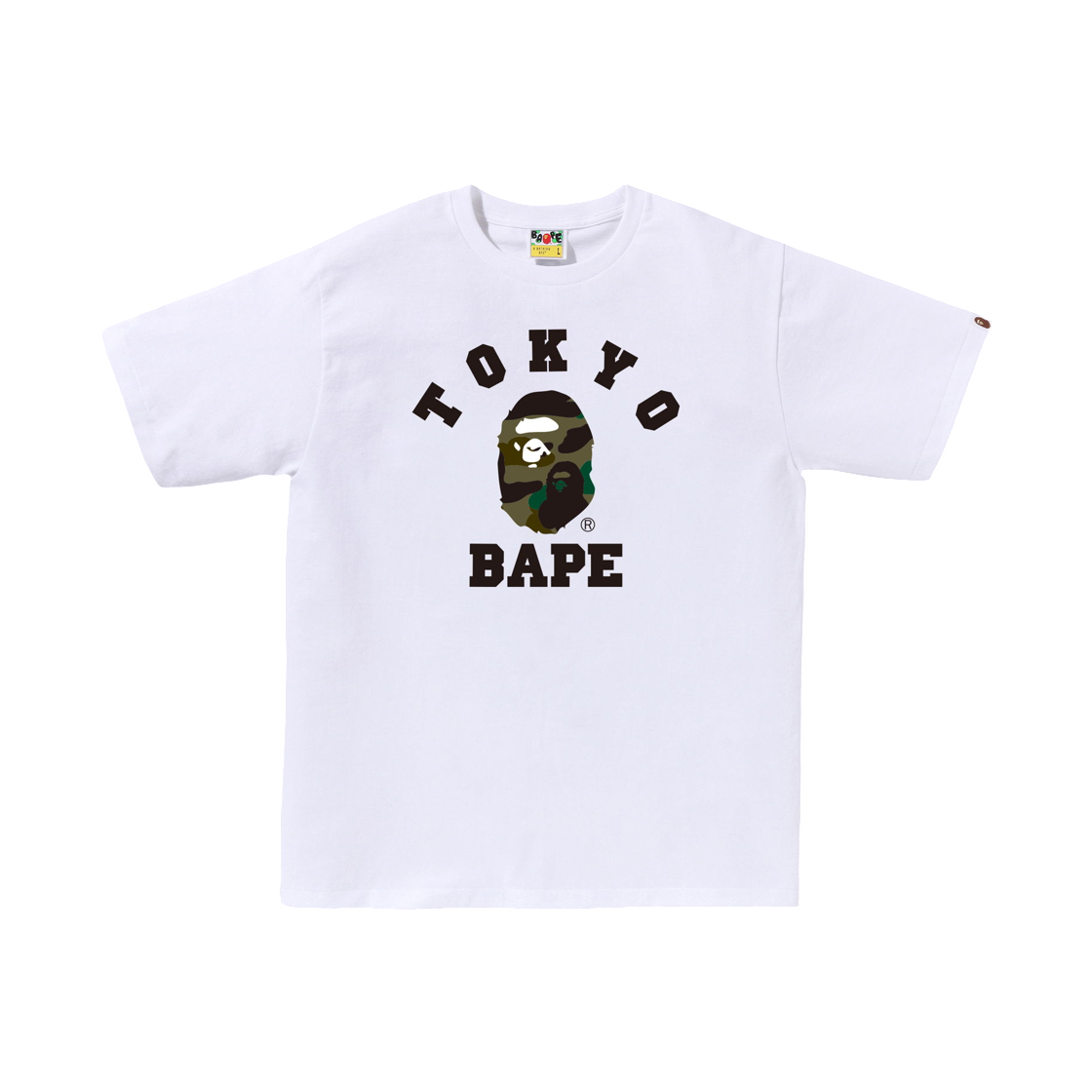 베이프 퍼스트 카모 도쿄 컬리지 티셔츠 화이트 - 도쿄 스토어 한정(BAPE 1st Camo Tokyo College T-Shirt White - Tokyo Store Exclusive) - 1