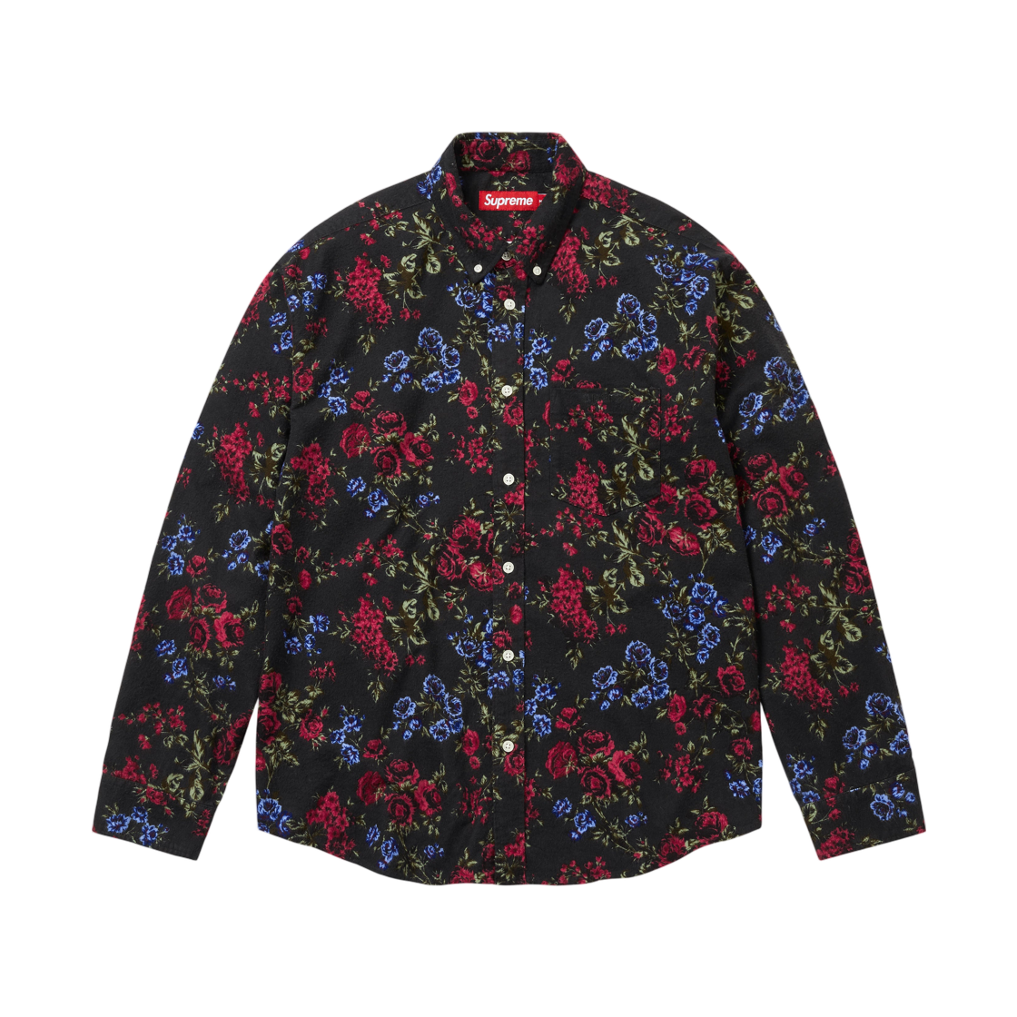 - Supreme Floral Flannel Shirt Black - 26SS