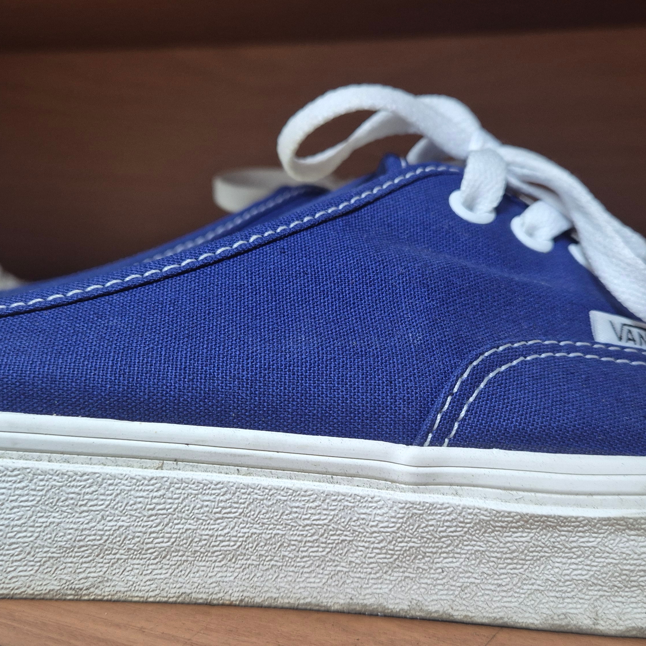 Vans Canvas Authentic Mule Blue 착용 스타일