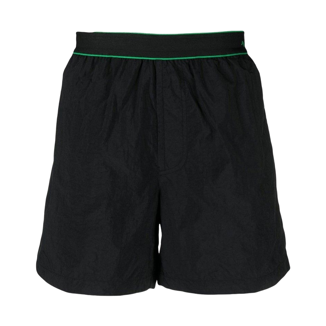 7027564V0101000 Bottega Veneta Logo Waistband Swim Shorts Black