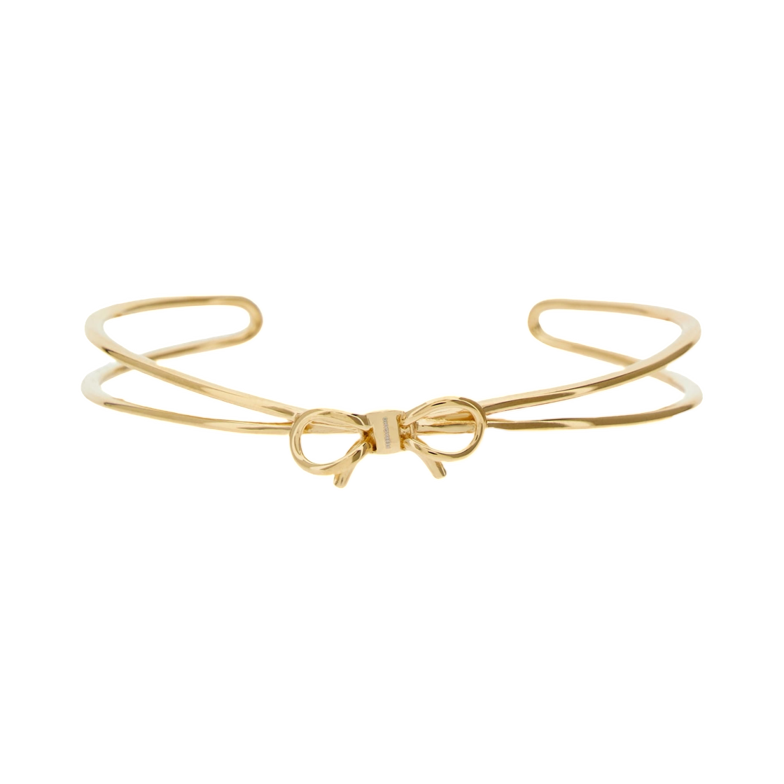 760954-791148 Ferragamo Bangle with Bow S/M Gold