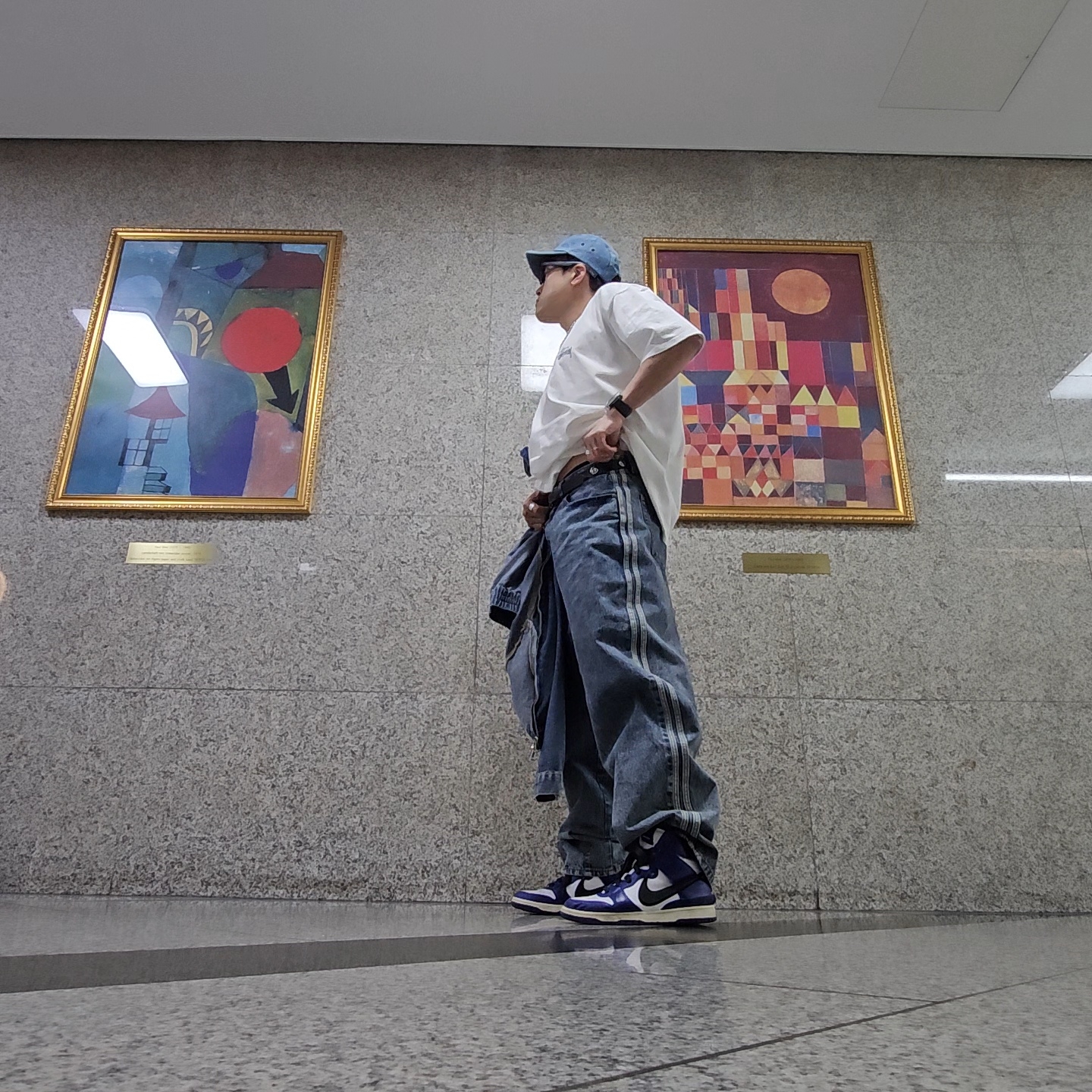 Supreme Washed Chino Twill Camp Cap Denim - 23FW, Diesel Dx1509 Stainless Steel Chain Necklace Silver 착용 스타일 - 6