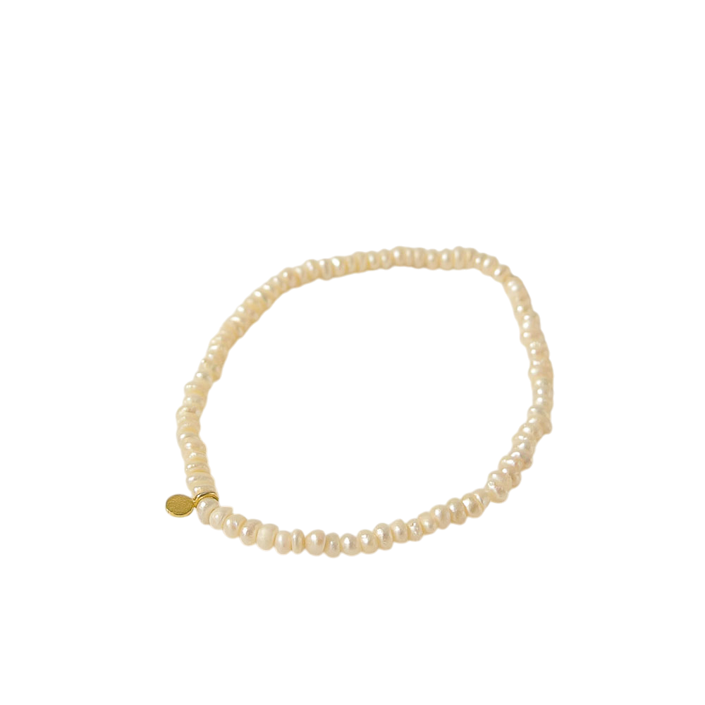 오브제213 골드디스크&펄 팔찌(OBJET213 Gold disk & Pearl Bracelet) - 1