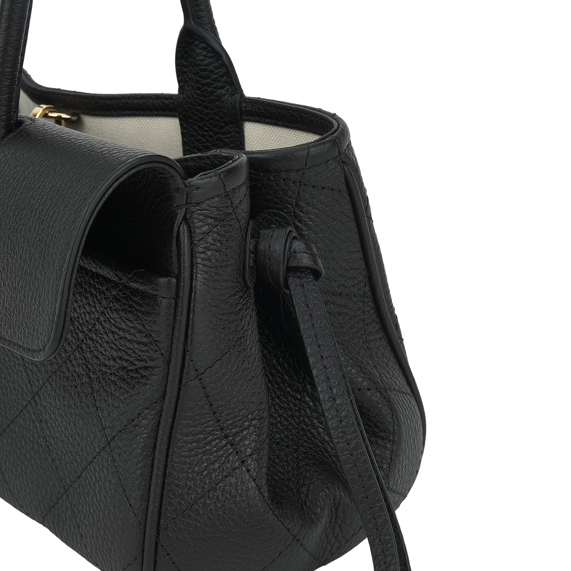 샤넬 스몰 쇼핑백 그레인드 카프스킨 & 골드 메탈 블랙(Chanel Small Shopping Bag Grained Calfskin & Gold Black) - 6