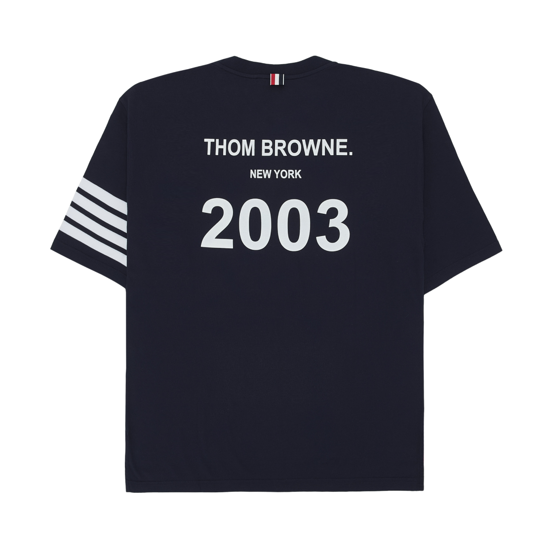 톰브라운 저지 2003 사선 티셔츠 네이비(Thom Browne Jersey 2003 4-Bar T-Shirt Navy) - 2