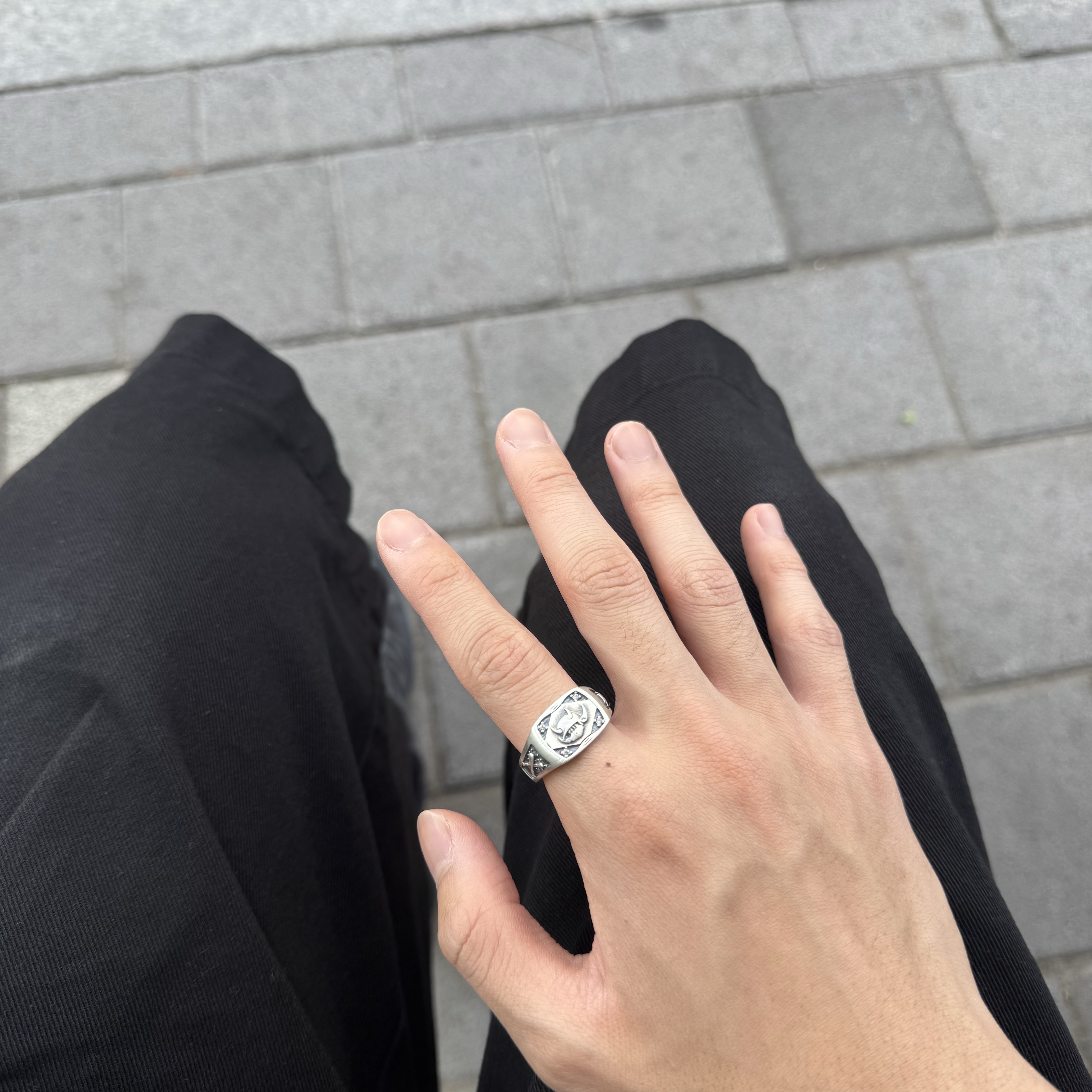 [프리오더] Polyteru 925 Silver Ring 003 Baby Devil 착용 스타일