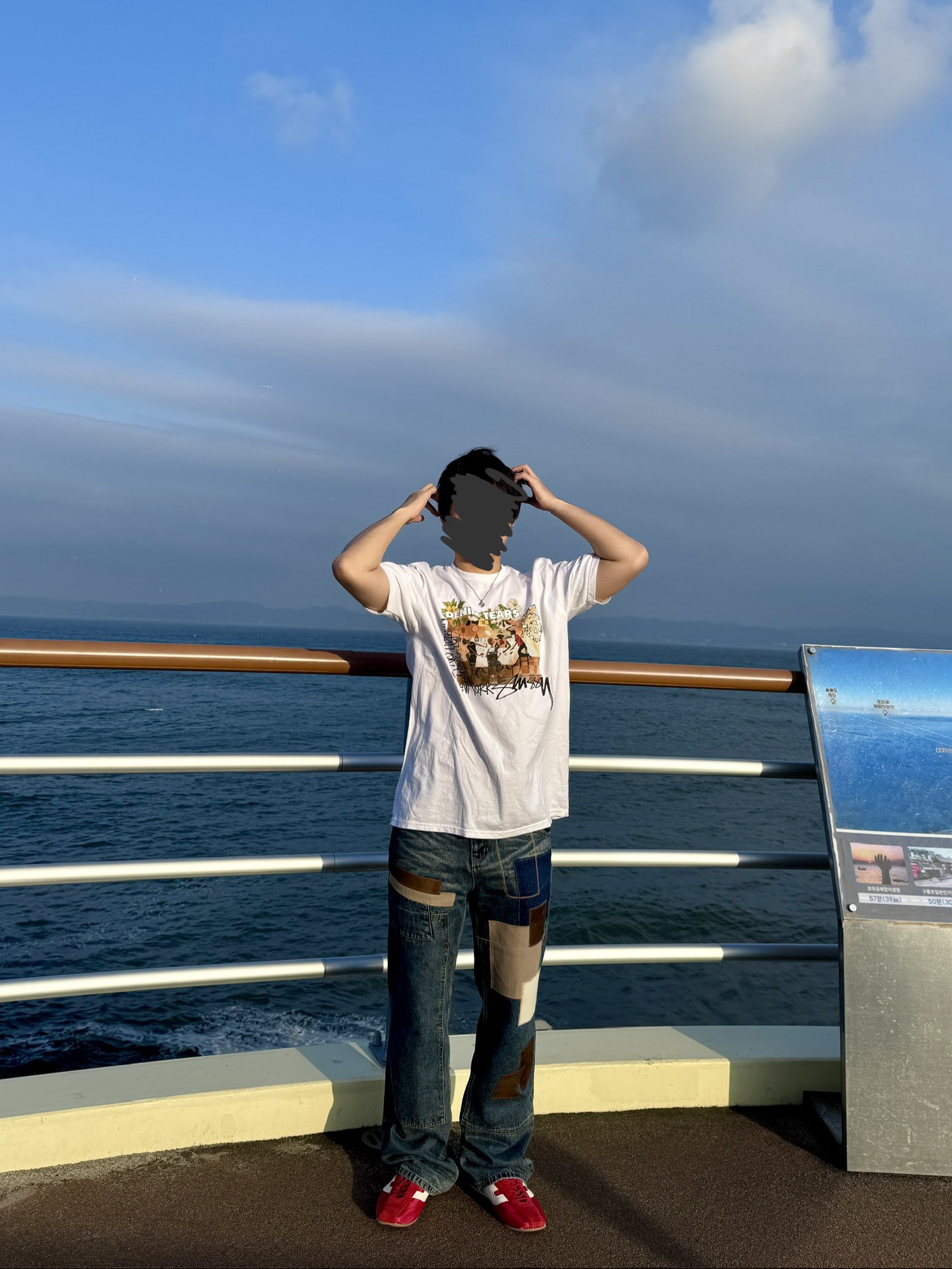 PRO-SPECS NOVA Red, Stussy x Denim Tears Annie Lee T-Shirt White 착용 스타일 - 4