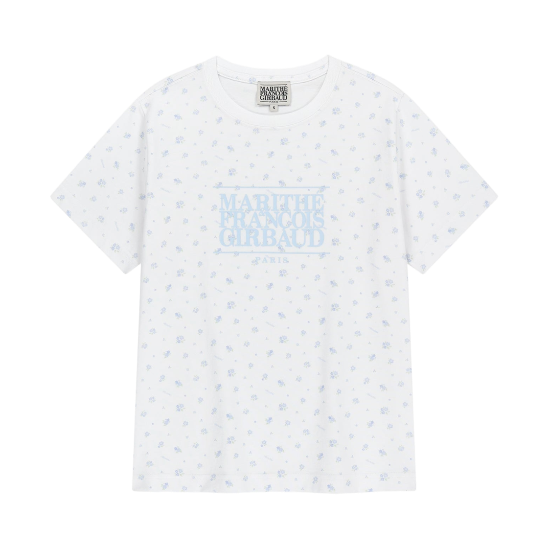 (W) 마리떼 프랑소와 저버 클래식 로고 티셔츠 플라워((W) Marithe Francois Girbaud Classic Logo T-Shirt Flower)
