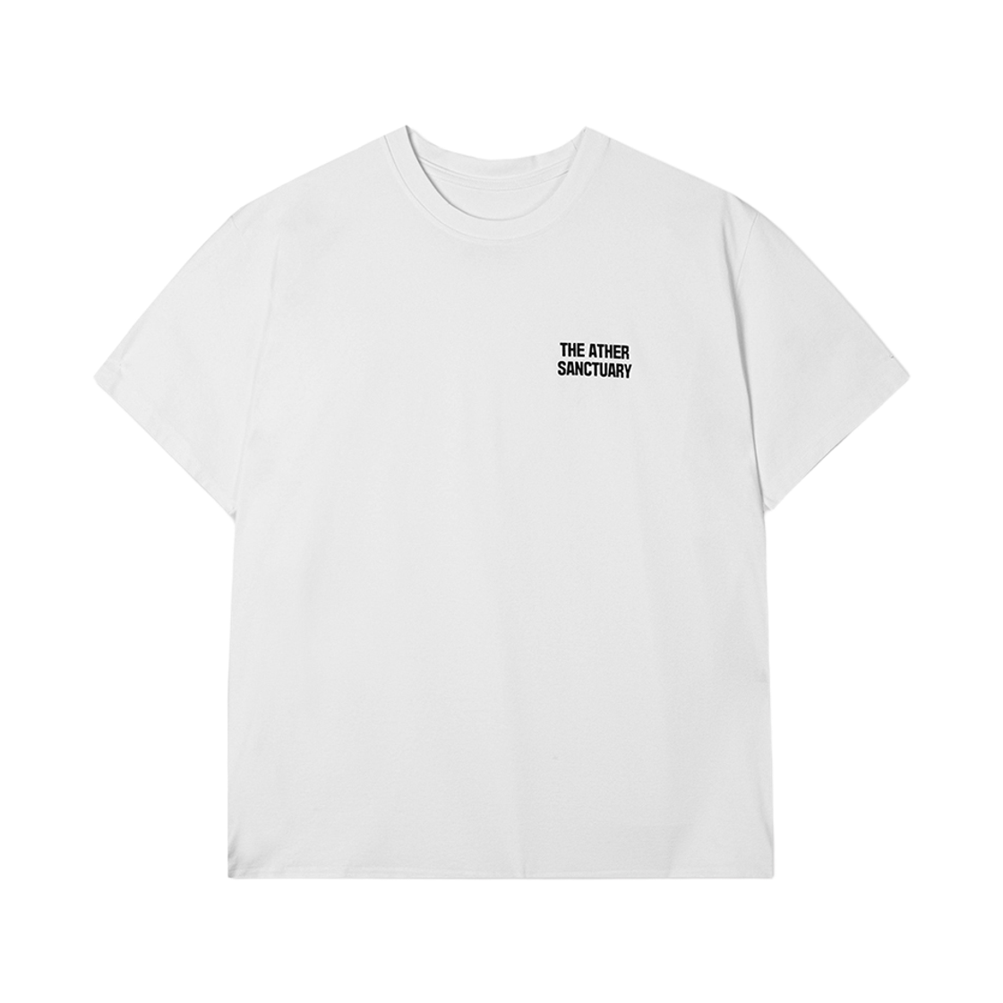 디아더생츄어리 레이스 소로나 로고 반팔티셔츠 화이트 블랙(THE ATHER SANCTUARY Race Sorona LOGO Tee White Black) - 1