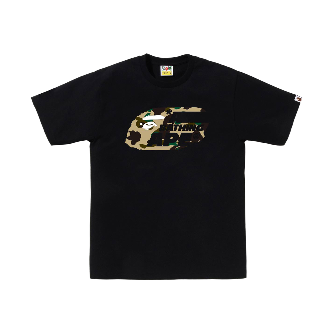 - BAPE 1st Camo Moving Ape Head T-Shirt Black