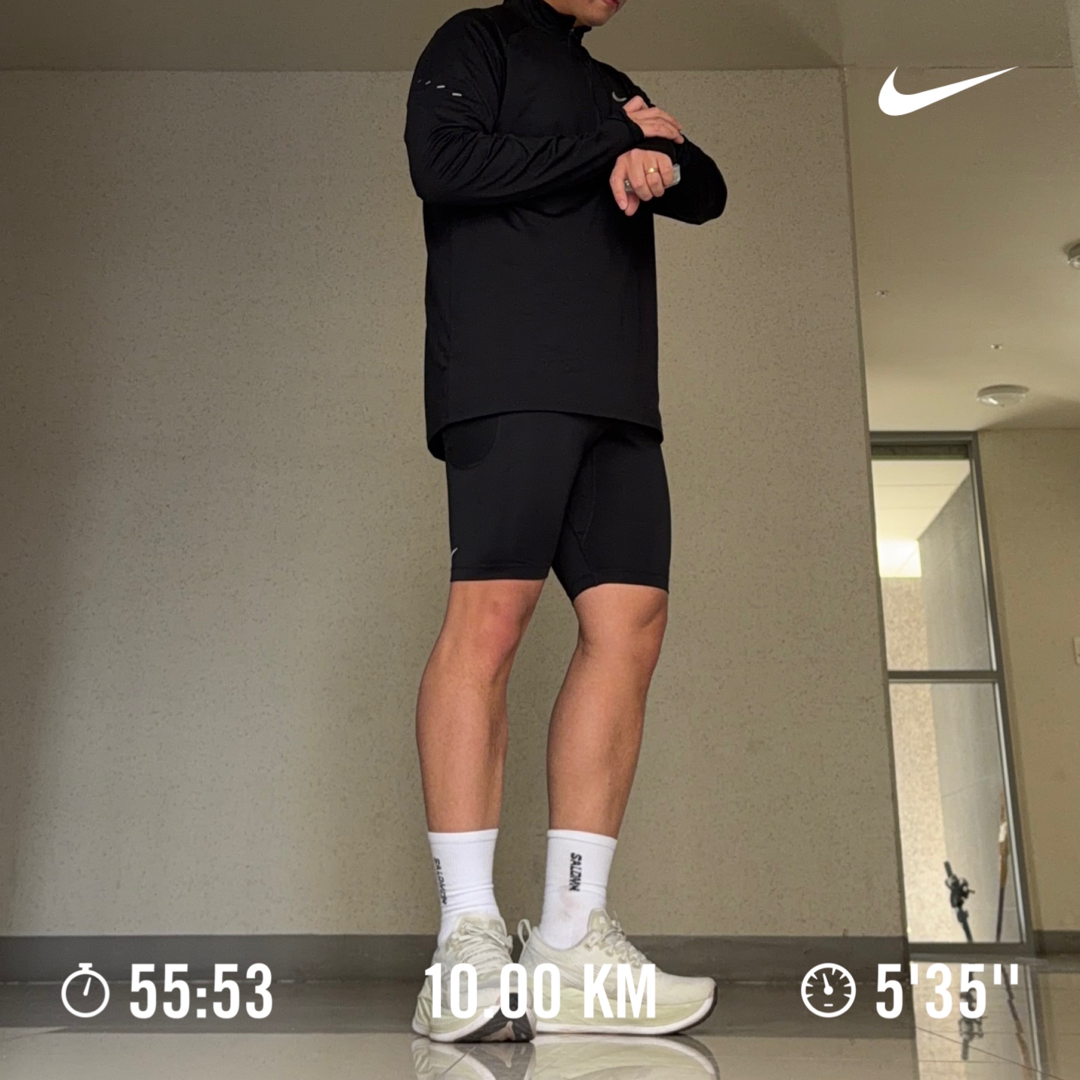Nike ACG Lava Loops Dri-Fit ADV Half Trail Running Tights Black Summit White - Asia 착용 스타일 - 1