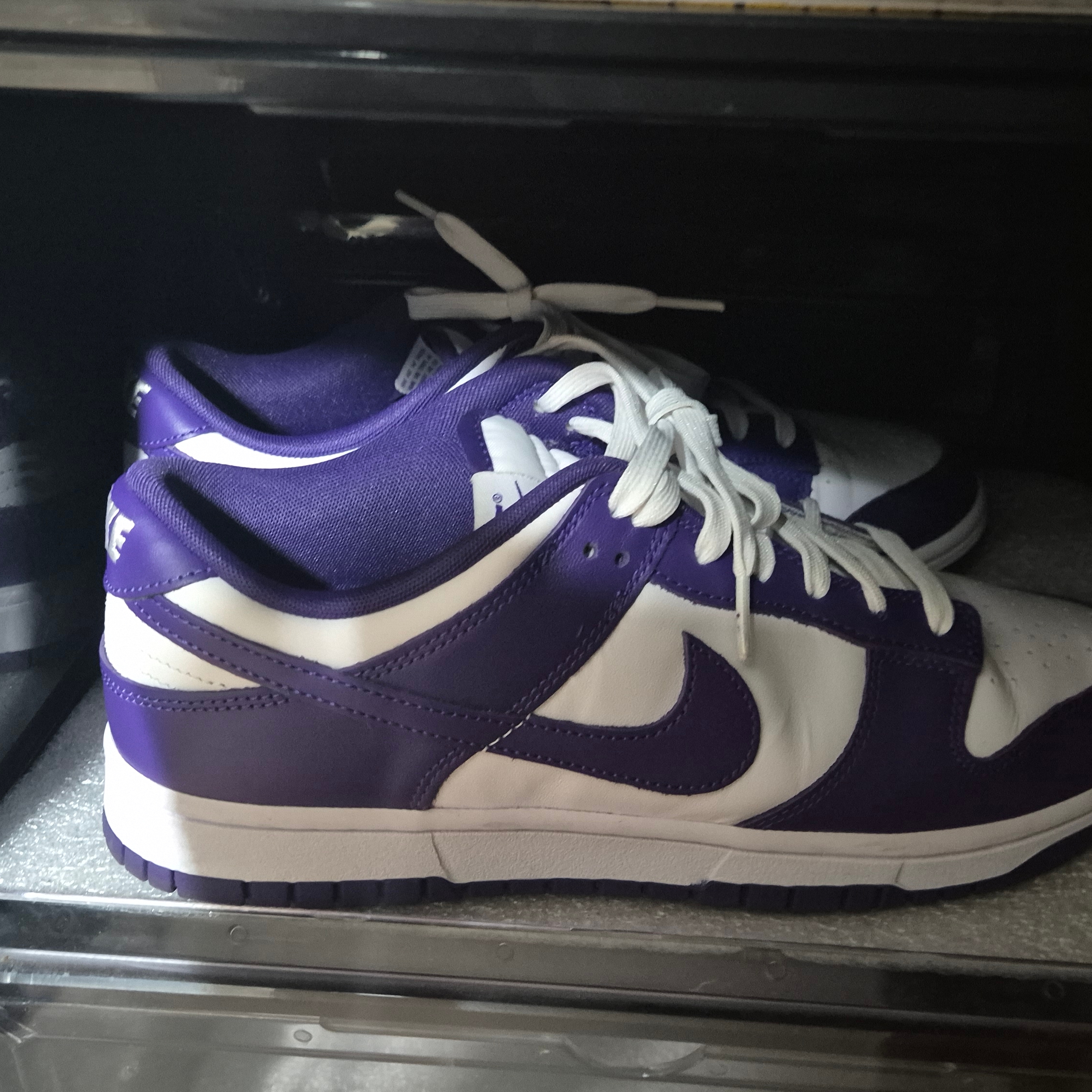 Nike Dunk Low Retro Championship Court Purple 착용 스타일