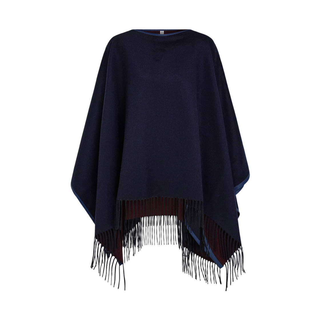 (W) 페라가모 캐시미어 케이프 네이비 블루 플럼((W) Ferragamo Cashmere Cape Navy Blue Plum)