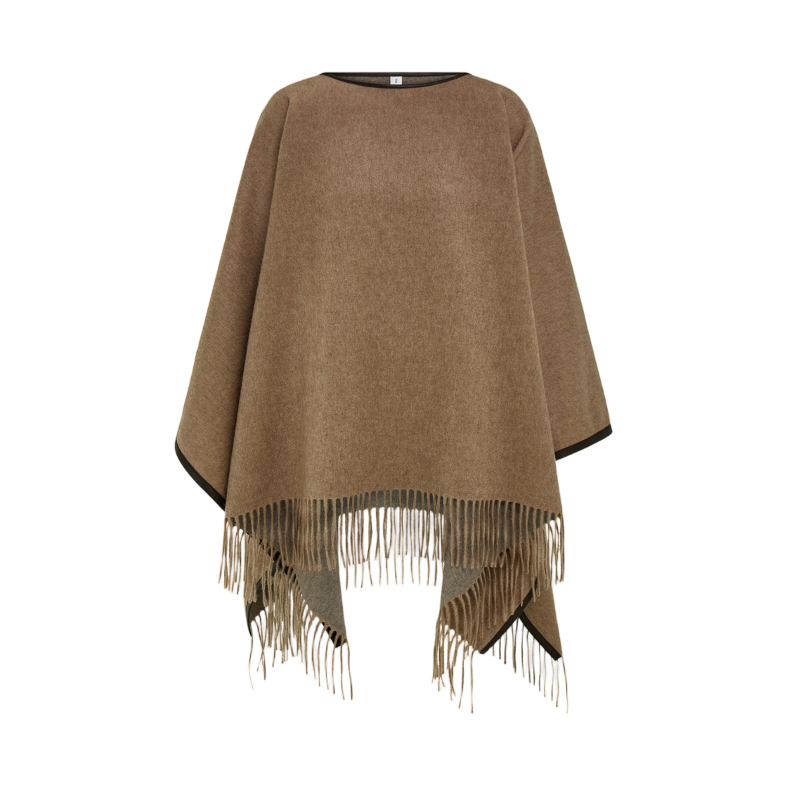 (W) 페라가모 캐시미어 케이프 멜란지 토프 멜란지 카멜((W) Ferragamo Cashmere Cape Melange Taupe Melange Camel)
