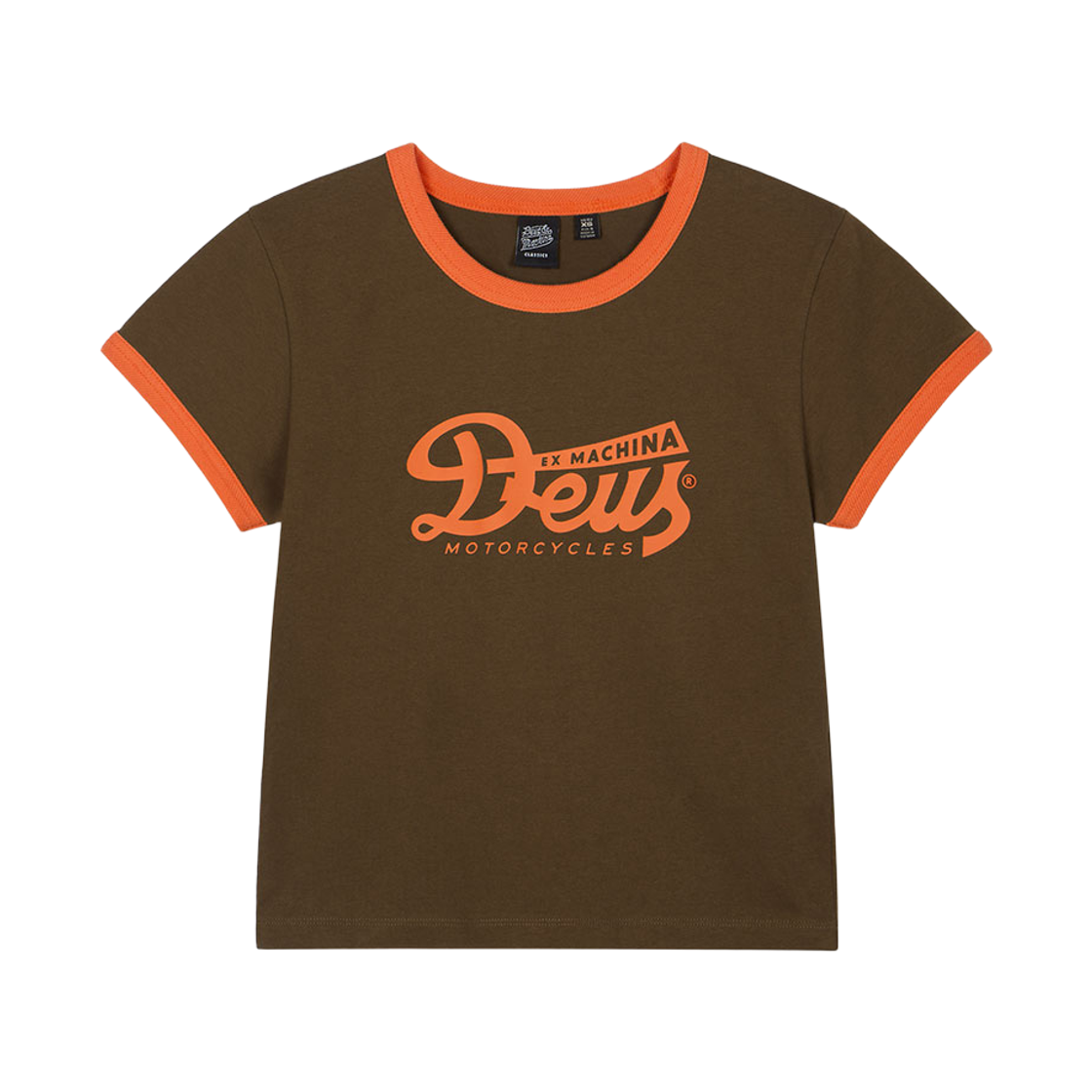 [6% 적립] 데우스 엑스 마키나 우먼 에브리데이 링거 티셔츠 브라운([6% 적립] Deus Ex Machina W Everyday Ringer Tee Brown)
