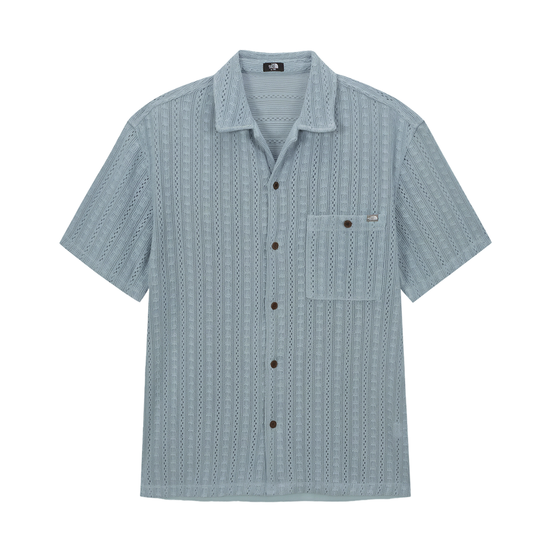 NH8SS08B The North Face Crochet S/S Shirts Blue Gray - 26SS