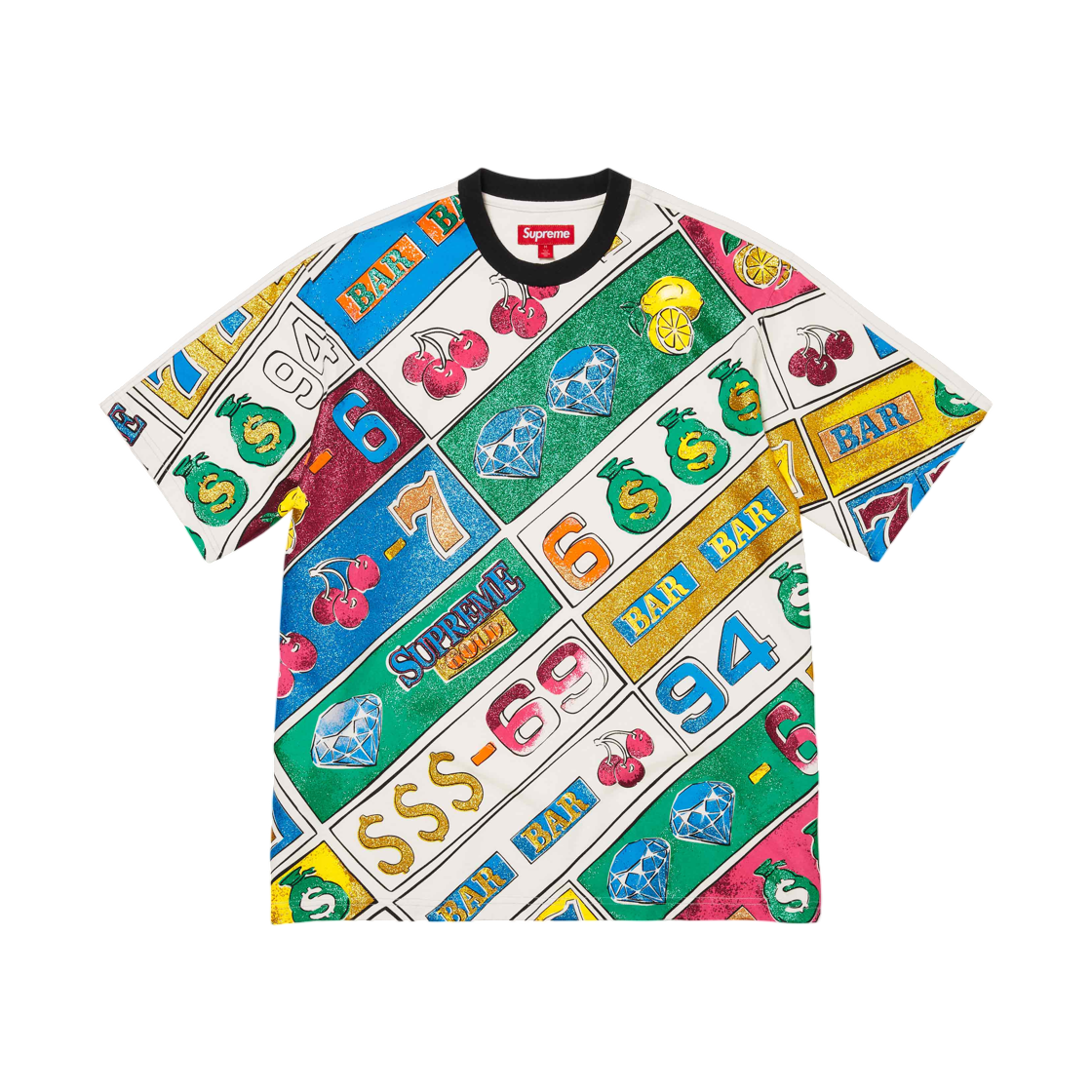 슈프림 슬롯 머신 숏슬리브 탑 화이트 - 26SS