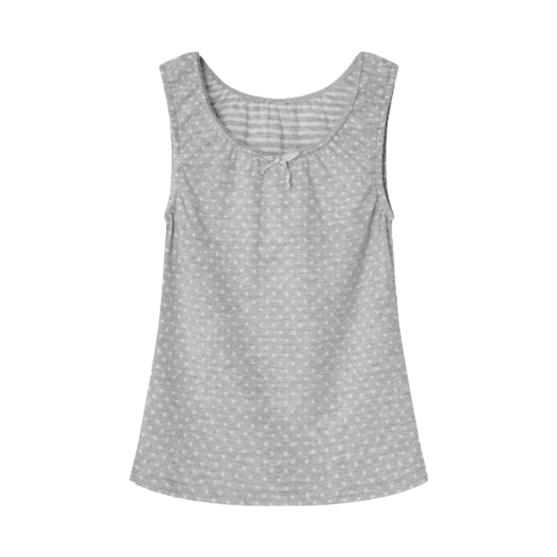썬릿 셔링 자카드 슬리브리스 멜란지그레이(SUNLIT Shirring Jacquard Sleeveless Melange Gray) - 1