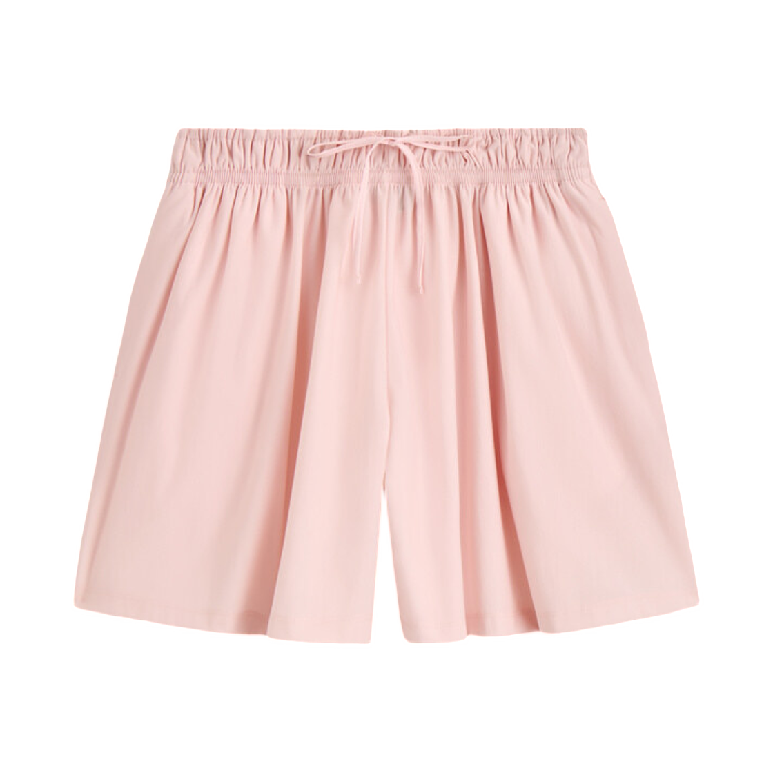 (W) 코스 루쉬 웨이스트 엘라스틱 쇼츠 핑크((W) COS Ruched Waist Elastic Shorts Pink)