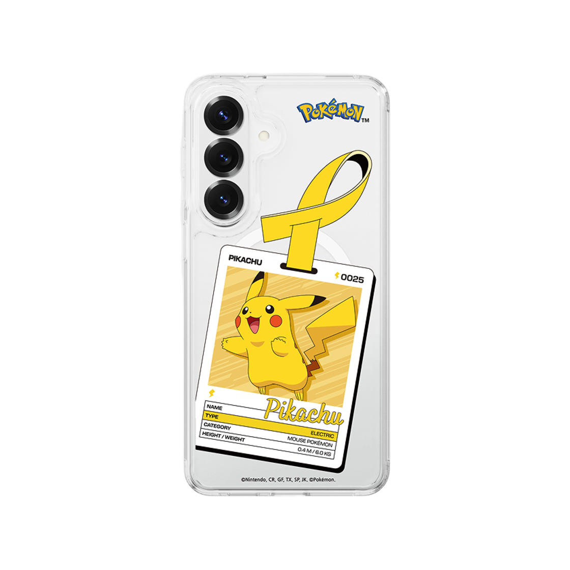 에스엘비에스 포켓몬 피카츄 네임택 클리어 마그넷 케이스 for Galaxy S26 Series(SLBS Pokémon Pikachu Name tag Clear Magnet Case for Galaxy S26 Series) - 3