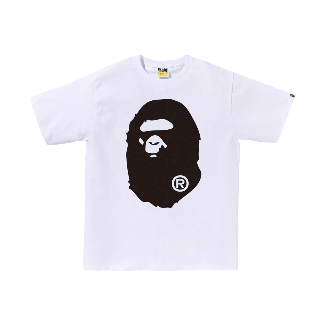 - BAPE Line Camo Big Ape Head T-Shirt White