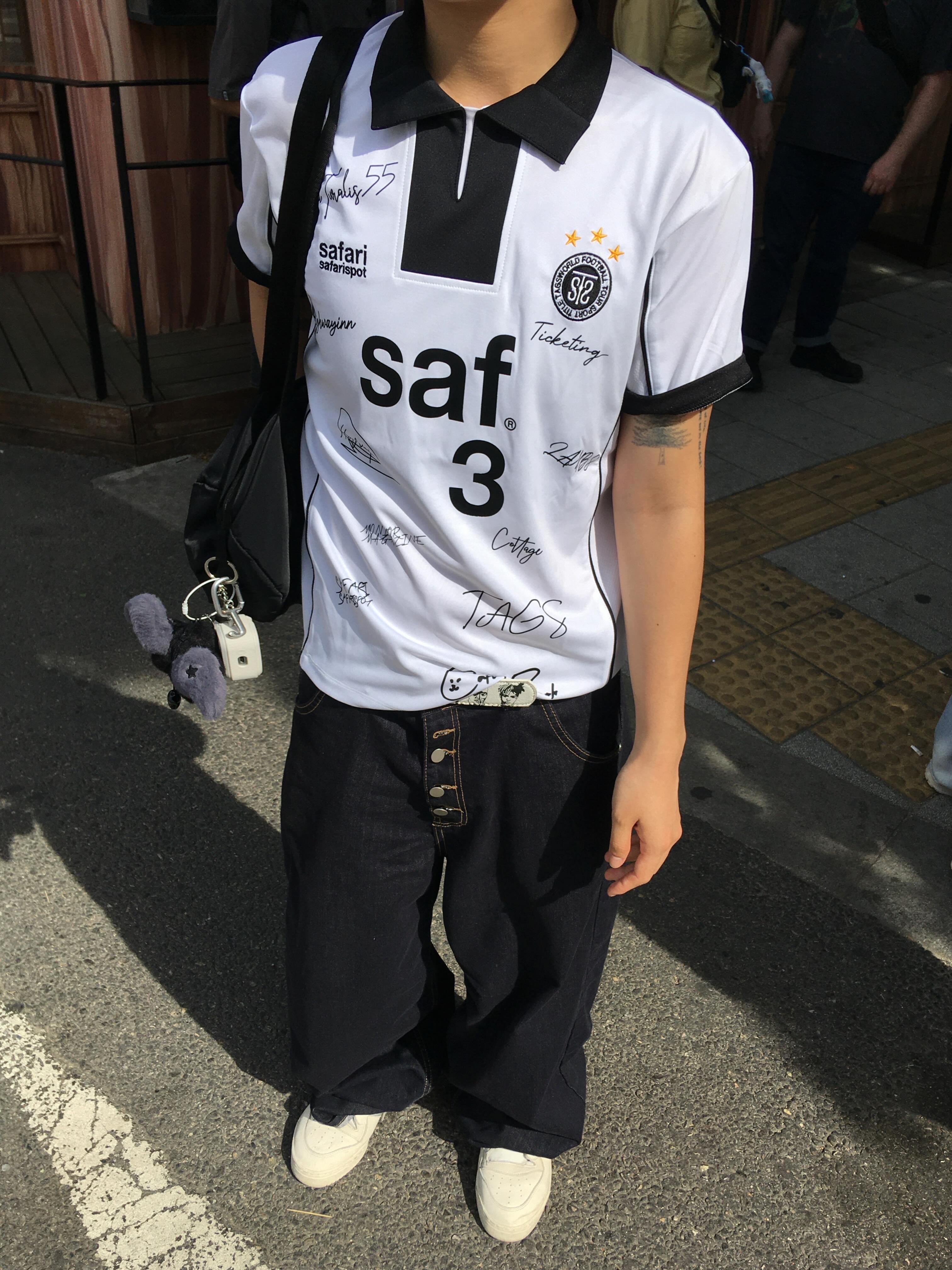 Safarispot Roux Base Uniform Fc Jersey White, Adidas Rivalry High Consortium Chalk White 착용 스타일 - 1