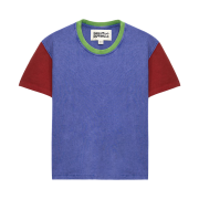 Zara x Bad Bunny Slim Cropped Fit Color Block T-Shirt Blue