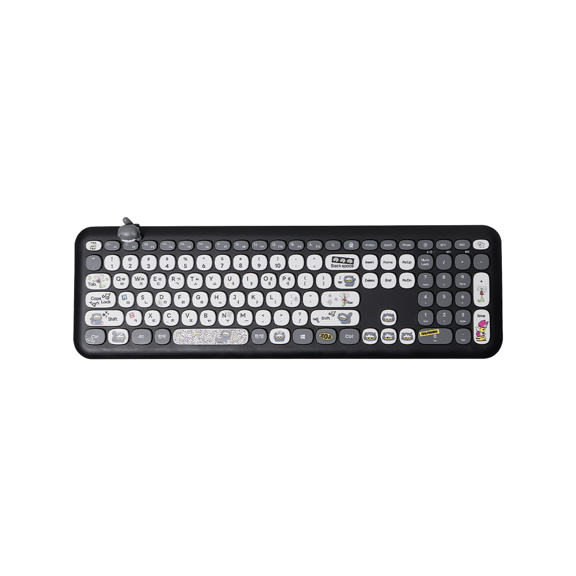 로이체 조앤프렌즈 피규어 저소음 멀티페어링 블루투스 무선 키보드(Royche Zo&Friends Figure Silent Multi-Pairing Bluetooth Wireless Keyboard)