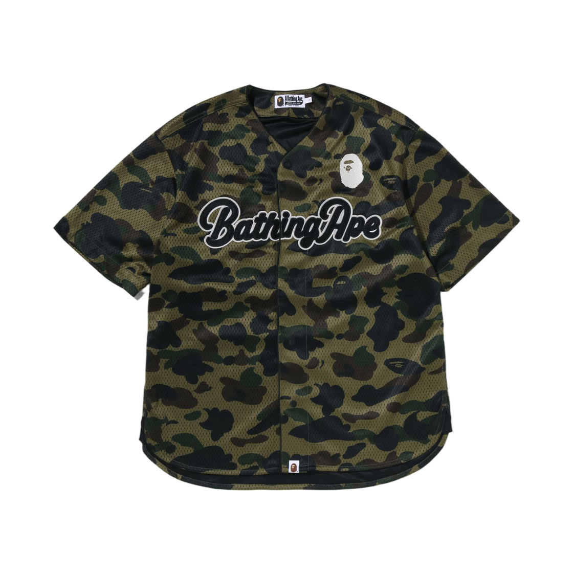 베이프 퍼스트 카모 베이스볼 셔츠 그린(BAPE 1st Camo Baseball Shirt Green)